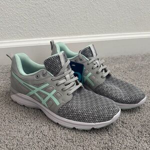 ASICS Women's Athletic Shoes in Gray and Mint